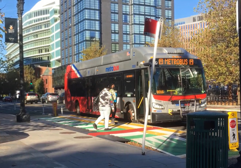 Bus stops and protected bike lanes How they interact in DC and other