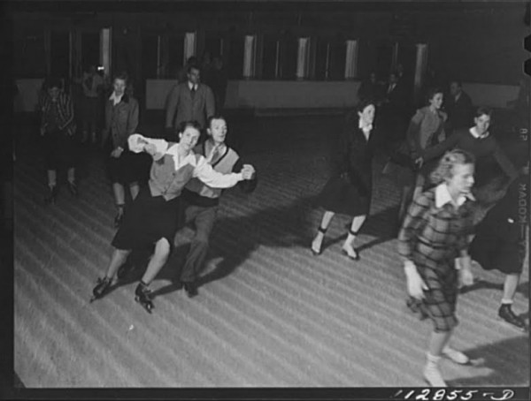 Skaters at the Chevy Chase Ice Palace, 1942 (Library of Congress)