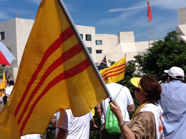 Chinese embassy protest 2