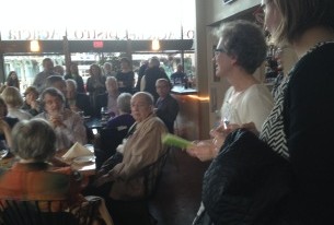 Marlene addresses the crowd. (photo by Lena Frumin)