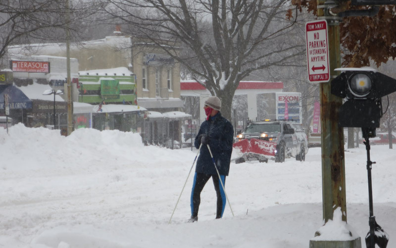 Cross-country skier on Connecticut