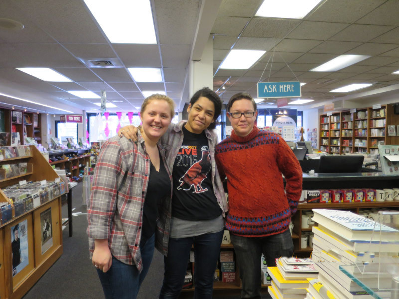 Abby Fennewald, Hannah Depp and Anton Bogomazov live close enough to walk in and open the store.