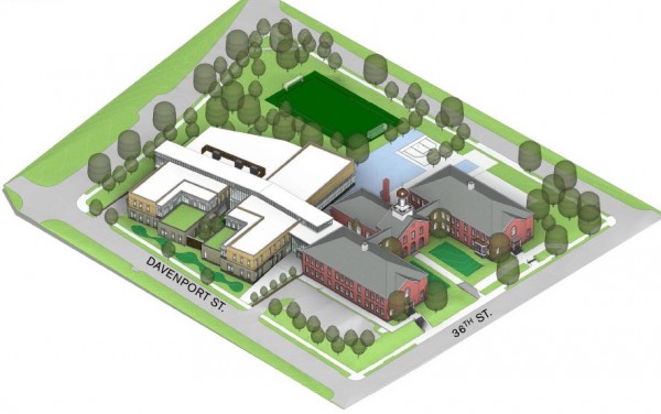 The original concept for the Murch addition, before DGS was sent back to the drawing board.