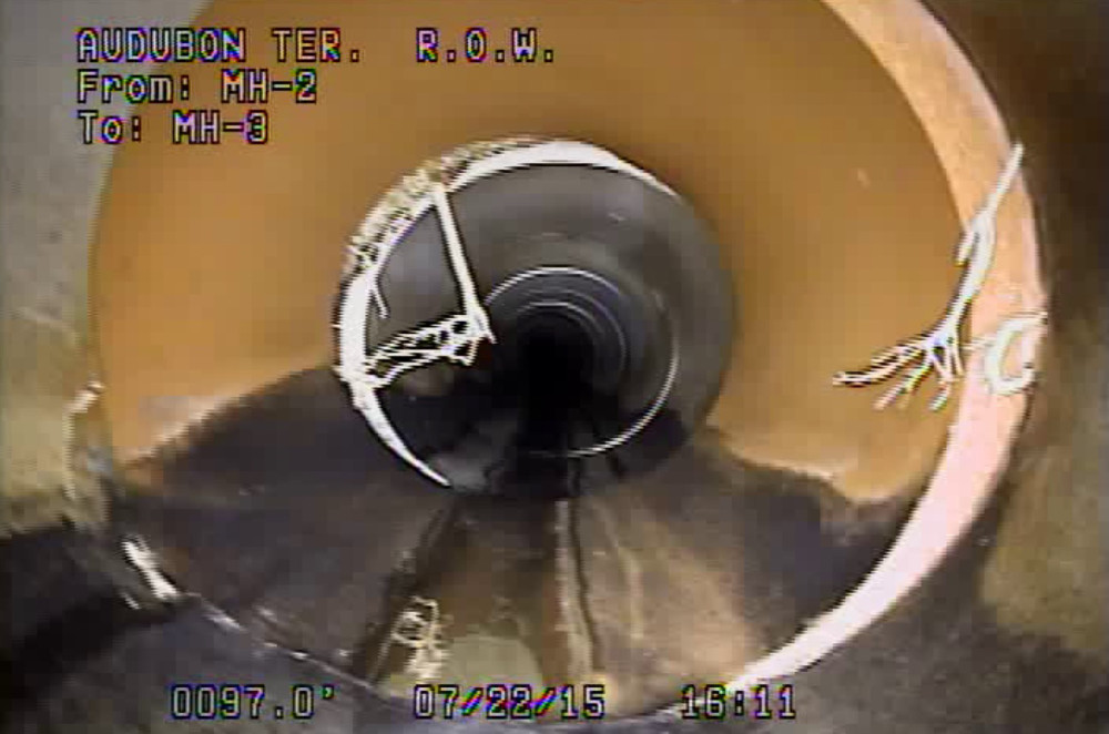 Soapstone sewer Audubon terrace July 22 video inspection 2